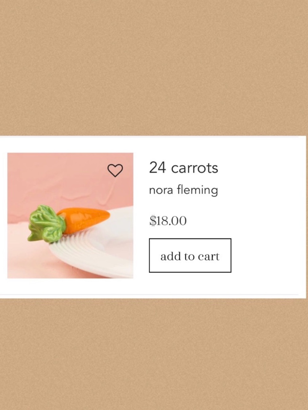 Nora Fleming Mini 24 Carrots